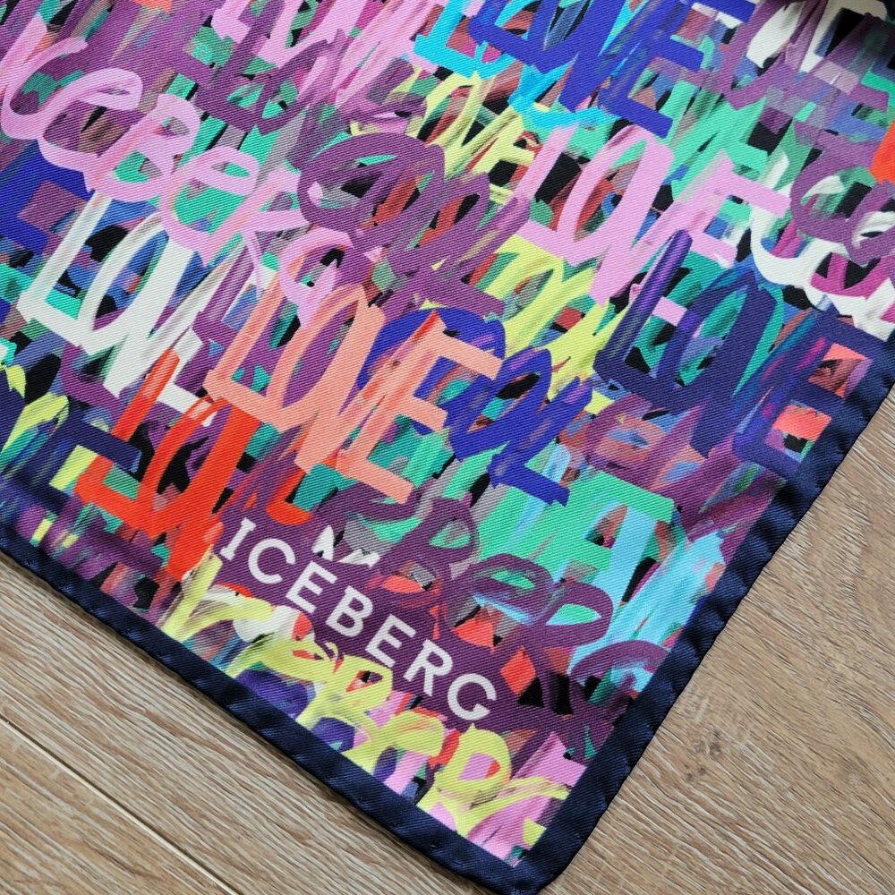 NWT Iceberg Love silk scarf RRP $189
